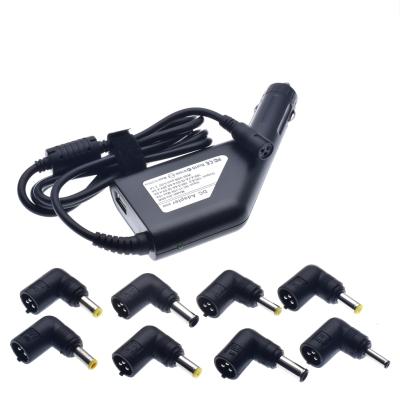 China 8 Tips 90W Residential/All-Purpose Automatic DC Car Charger Universal Adapter For Lenovo Hp Dell Asus Laptop Notebook Power Adapte for sale