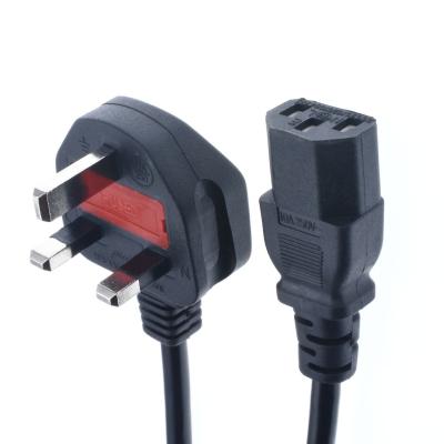 China Computer Copper BS 3 Pin UK Plug PC Laptop Monitor AC Power Cord Cable For Hairdryer Power Cable for sale