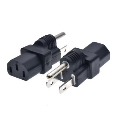 China Industrial American Power Adapter PDU UPS Plug Converter, NEMA 5-15P MALE to IEC 320 C13 Female Adapter. for sale