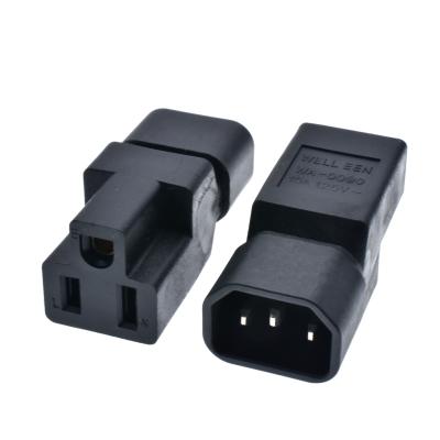 China Residential/General Purpose IEC320 C14 to 5-15R Plug Adapter, C13 5-15R to Converter, IEC 3Pin Male to US NEMA FEMA AC PLUG CONVERTER for sale