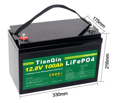 China Tian Qin Lifepo 4 12v 100ah Lithium Battery 12v 100ah Lithium Battery Li-ion Lifepo4 Battery Pack For Camping Outdoor Mount TQ-12V-100Ah-3 for sale