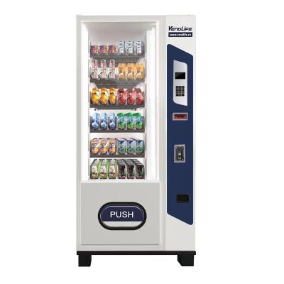 China Vendlife Hotel Metro Station Shopping Mall Slim Combo Small Refrigerated Vending Machine For Selling Snacks Drinks Beverages for sale