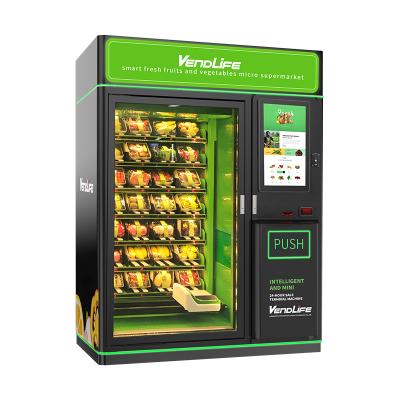 China Hotel Metro Station Micro Supermarket Supermarket Fruit&Vegetable Cold Food Vending Machine for sale