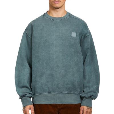 China Anti-Wrinkle OEM Heavyweight 100% Cotton Sweatshirts Swept Inner High Quality Men's Crewneck Sweatshirts for sale