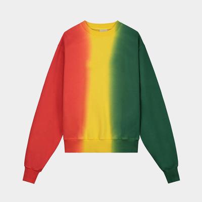 China Custom Color Matching Dip Tie High Quality Anti-Wrinkle Logo Mens Cotton Oversized Crewneck Sweatshirt for sale