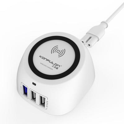 China Multi Mobile Phone Konfulon QC 3.0 Charger 3 USB Wall Charger Radio Charging USB Fast Charger For Smartphones for sale