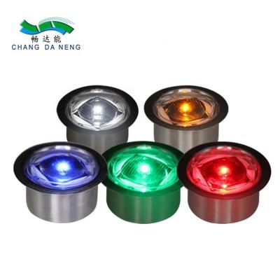 China Aluminum Solar Flashing Road Studs Outdoor Garden Warning Pathway Solar Powered Deck Light for sale