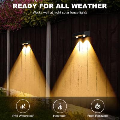 China LED Solar Wall Light Warm White RGB Lighting IP65 Constant Bright And RGB Breathing Light Mode for sale