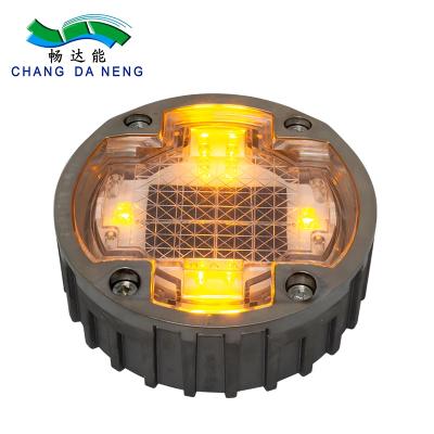 中国 250g Solar LED Road Reflector With 6 LED Light Steady Or Flash Visually 800 Meters 販売のため