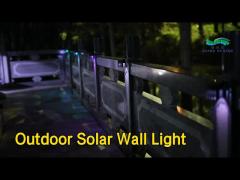 Waterproof Outdoor Solar Wall Light LED Monocrystalline Cylinder