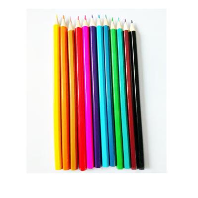 China Wholesale Poplar Color Pencils Customer Requirements Natural Wood Colors Long Pencil With Logo for sale