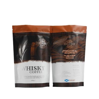 China Zip Lock+tear Zipper Resealable Lock Packaging Pouch Wholesale Biodegradable Coffee Packaging Bags for sale