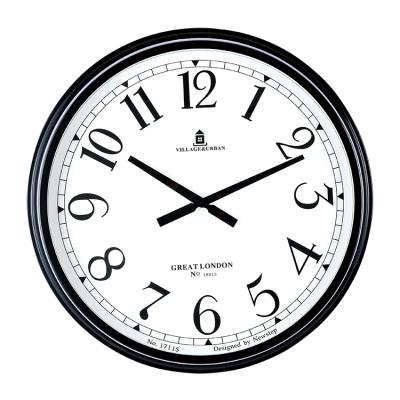 China Creative large size simple quartz wall clock metal easy read digital wall clock for home office for sale