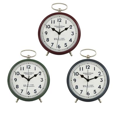 China Near Antique Light Metal Table Study Style Alarm Clock Digital Desk and Table Clock for Home Decorative for sale