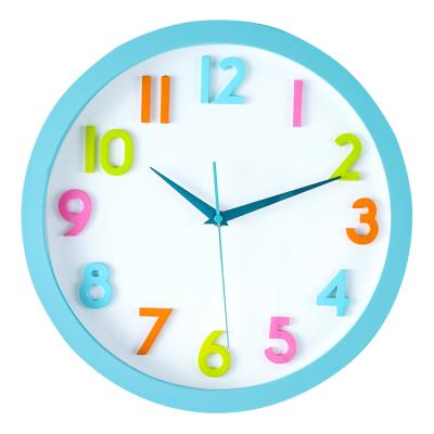 China CREATIVE Most Popular Print Face 12 Inch Quartz Digital Plastic Wall Clock For Home Office for sale