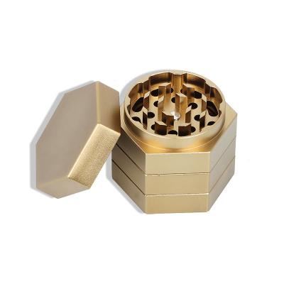 China Portable Handheld Type Accessories Custom Tobacco Herb Grinders Mini Portable Herb Grinder Wholesale Smoking Machine Quadrilateral for sale