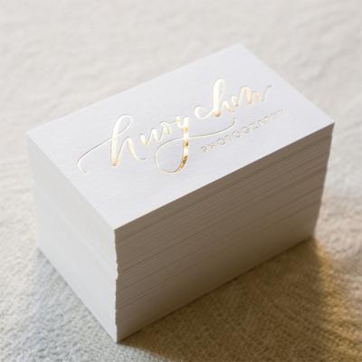 China paper & Custom high qulity brand company logo gold foil cardboard stamping printed cotton paper business thank you cards for sale