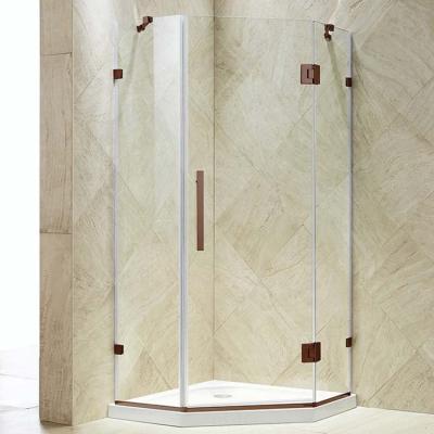 China Modern Customized Frameless Hinge Shower Cubicle Aluminum Tempered Glass Modern Enclosures for sale