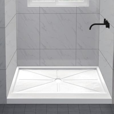 China Acrylic Cuttable Free Standing Pan Shower Tray Modern Bathroom Floor Base for sale