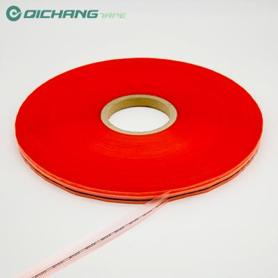 China Heat Resistant Red Film Bag Sealing Tape With Printing Bag Neck Bag Sealing Resealable Double Sided Tape for sale