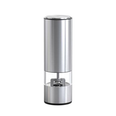 China New Sustainable Mini Electric Chili Salt Pepper Mill Grinder For Kitchen Stainless Steel for sale