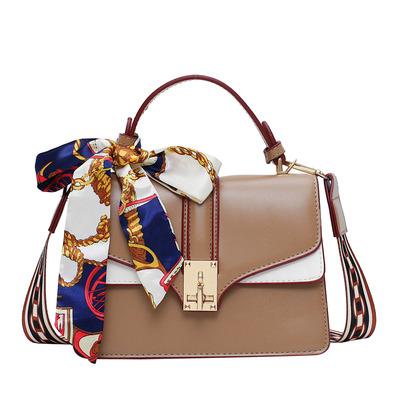 China 2019 hot new fashion messnger bag candy color sling bag shoulder bag with scraf for sale