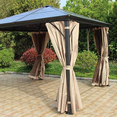 China PVC Manufacturers Heavy Duty Waterproof Outdoor Garden Gazebo Backyard Patio Aluminum Pergola With Mosquito Netting for sale