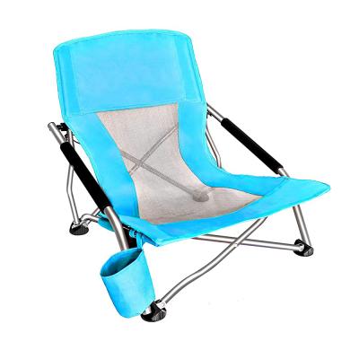 China Outdoor Furniture Custom Logo Outdoor Beach Camping Folding Fishing Chair, Ultralight Backpacking Chair with Cup Holder Carry Bag for sale