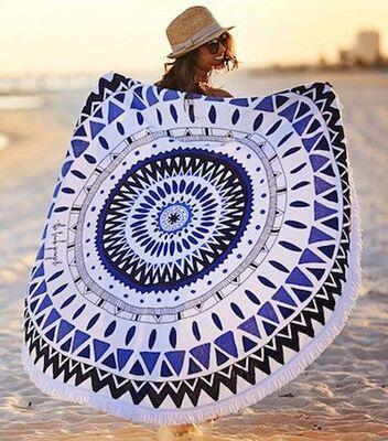 China QUICK DRY custom design round microfiber beach towel / brazil beach towel china products with logo for sale