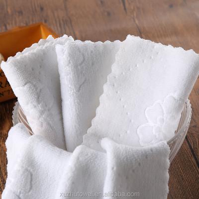 China Hot Selling Disposable Disposable Dish Cleaning Quick Dry White Square Tea Towel for sale