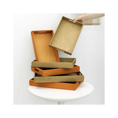 China Wholesale Wooden Serving Wooden Trays Low Price Guarantee Quality Food MH-tray-04 for sale