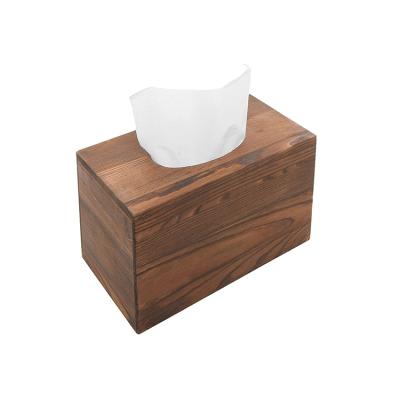 China Hot Sale CLASSIC Tissue Paper Box Wooden Container Tissue Holder Box for sale