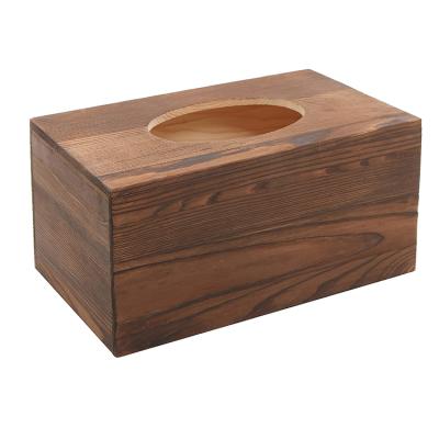 China CLASSIC Box Hot Selling Rectangular Tissue Paper Tissue Tissue Box Wooden Container Tissue Box for sale