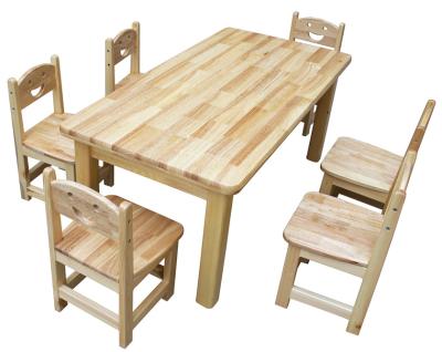 China Latest design top quality modern solid wood set of tables and chairs for sale