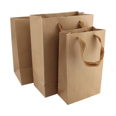 China 2022 Recycled Materials New Arrival Large Capacity Brown Craft Paper Cost Effective Shopping With Handle for sale