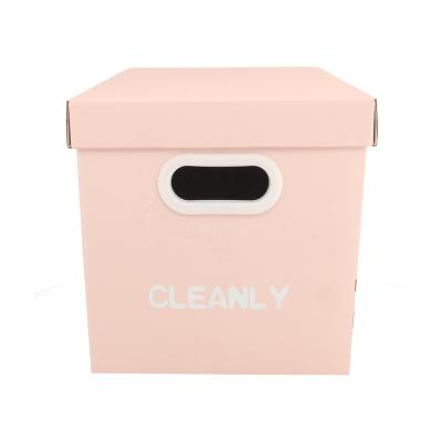 China 2022 New Best Selling Recycled Materials Rose Pattern Multifunctional Foldable Easy Carry Storage Box for sale