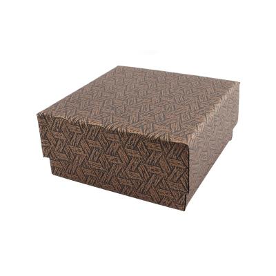 China Recycled Materials Fashion Design Metallic Pattern Multicolor Cardboard Mini Travel Jewelry Box Packaging for sale