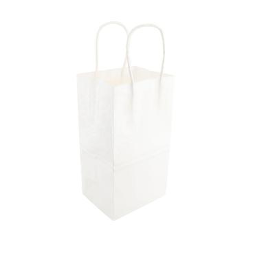 China Recycled Materials New Arrival Eco Friendly Material White Coffee Carry Bag Stand Up Clear With Cup Holder for sale