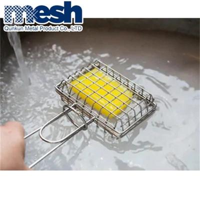 China Durable Anti-rust Stainless Steel Mesh Soap Cage Wire and Soap Maker for Dishwasher in Kitchen for sale