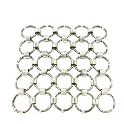 China Durable Chainmail Ring Mesh/Ring Mesh Curtain Scrubber Stainless Steel for sale