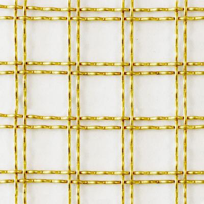 China 304 316 316l SS Flexible Decorative Crimped Brass Grille Woven Mesh for sale