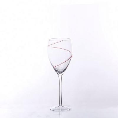 China Handmade Clear Glass Crystal Wine Glass Cup Goblet Handmade for sale