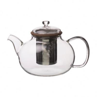 China Traditional clear Chinese teapot glass with silicone and SS filter. for sale