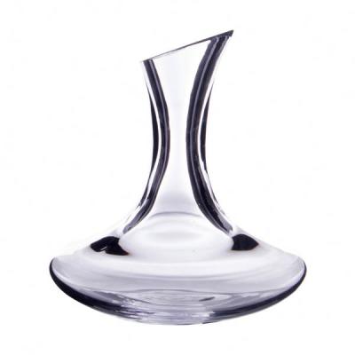 China Handmade Unique Design Clear Decanter Glass With Oblique Rim for sale