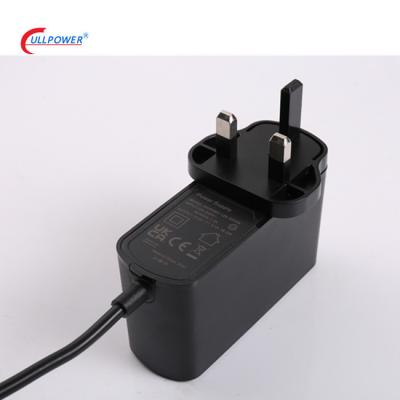 China High Quality UK AC Adapter Monitor UKCA Certificate 12V 3A Vertical Type Plug for sale