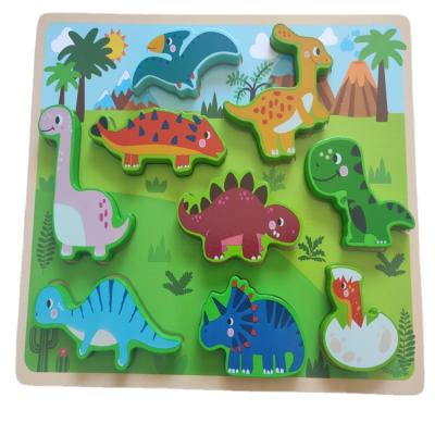 China Eco-Friendly Kids Learning Latest Hot Selling Educational Cartoon DIY Wooden Animal Custom Jigsaw Puzzle For Kids for sale