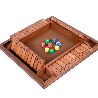 China Prgomotional Gifts 4-Way Closed Box Dice Board Game (2-4 Players) For Kids And Adults Smart Play To Learn Addition Advantage Style for sale