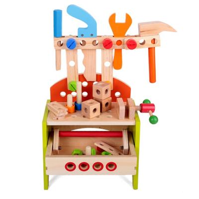 China Early Education Wooden Toy Straining Hot Educational Toys Children Workbench Wooden Products DIY Tool Toys for sale