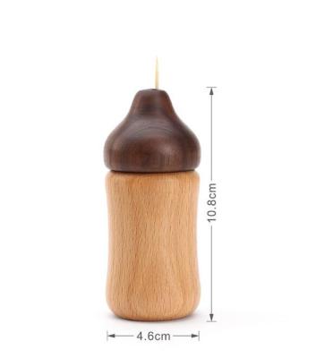 China China Promotion Gift Cute Home Use Toothpick Container Wooden Toothpick Holder Holder Milk Shape Toothpick Holder for sale