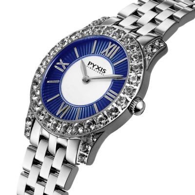 China Waterproof Big White Sapphire Watch Luxury Lady Watch Beautiful Roman Index Quartz Wristwatches for sale